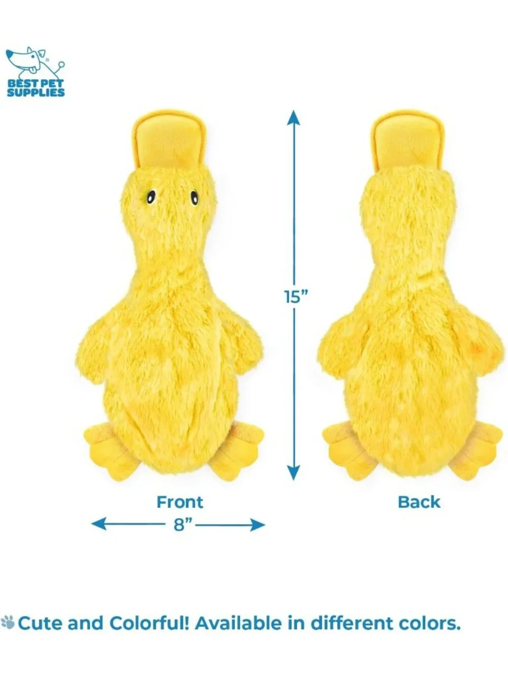 New Crinkle Dog Toy for Small, Medium, and Large Breeds, Cute No Stuffing Duck